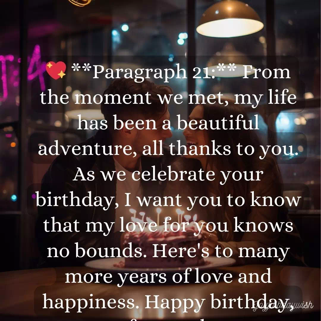 Birthday Wishes For Girlfriend Long Paragraph 21