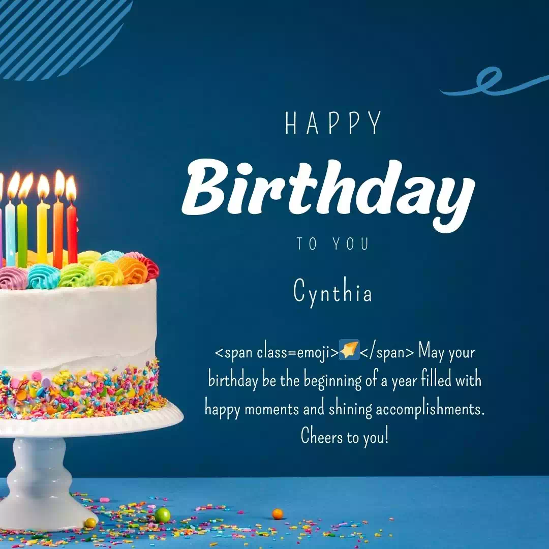 Birthday Wishes And Images For Cynthia 5