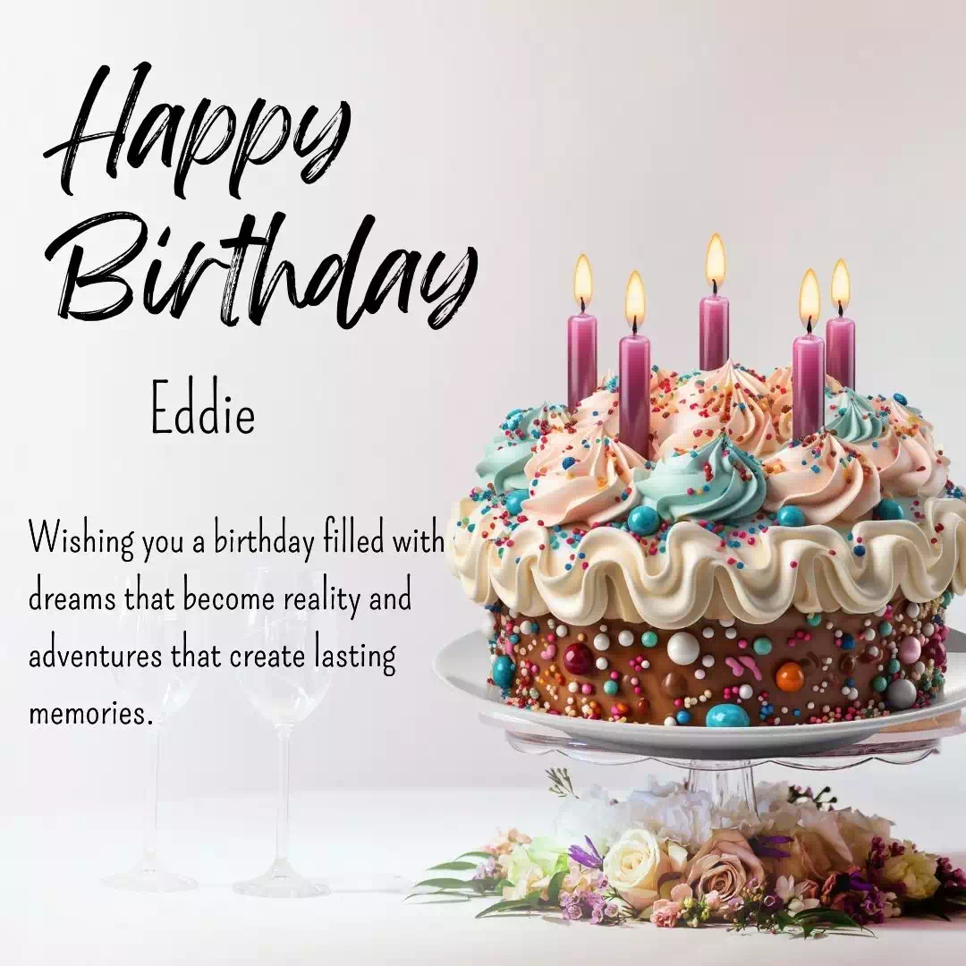 Happy Birthday eddie Cake Images Heartfelt Wishes and Quotes 2