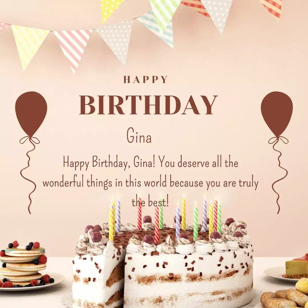 Happy Birthday gina Cake Images Heartfelt Wishes and Quotes 21