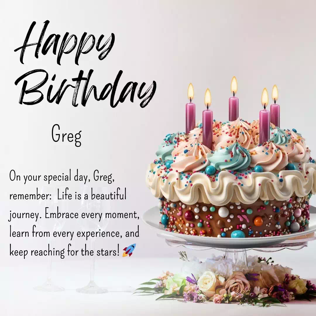 Happy Birthday greg Cake Images Heartfelt Wishes and Quotes 2