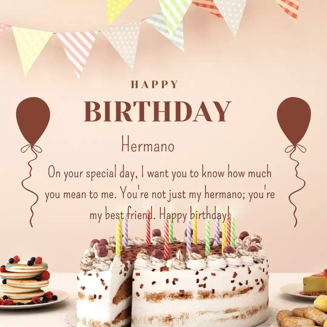 Happy Birthday hermano Cake Images Heartfelt Wishes and Quotes 21
