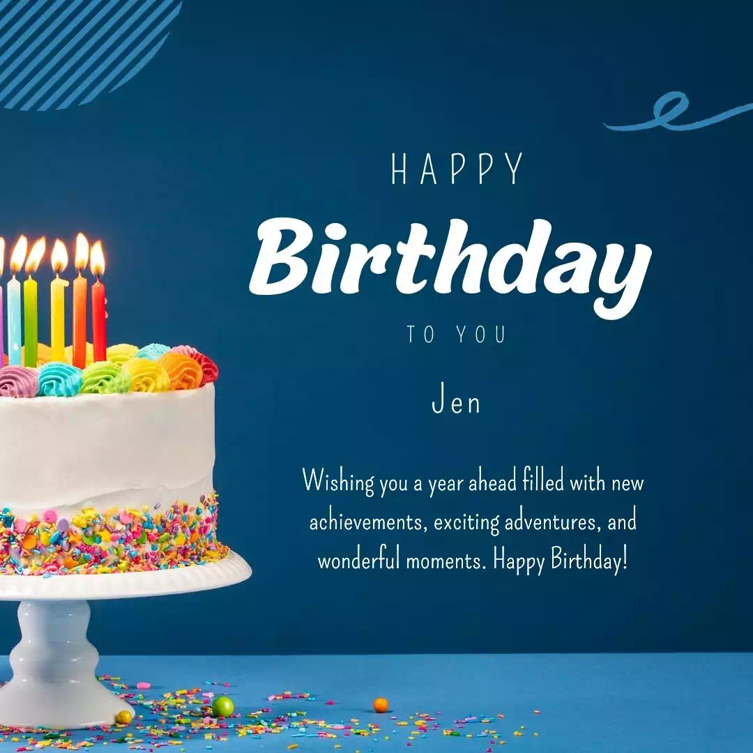 Happy Birthday jen Cake Images Heartfelt Wishes and Quotes 5