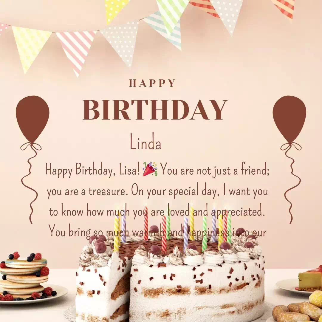 Happy Birthday linda Cake Images Heartfelt Wishes and Quotes 21