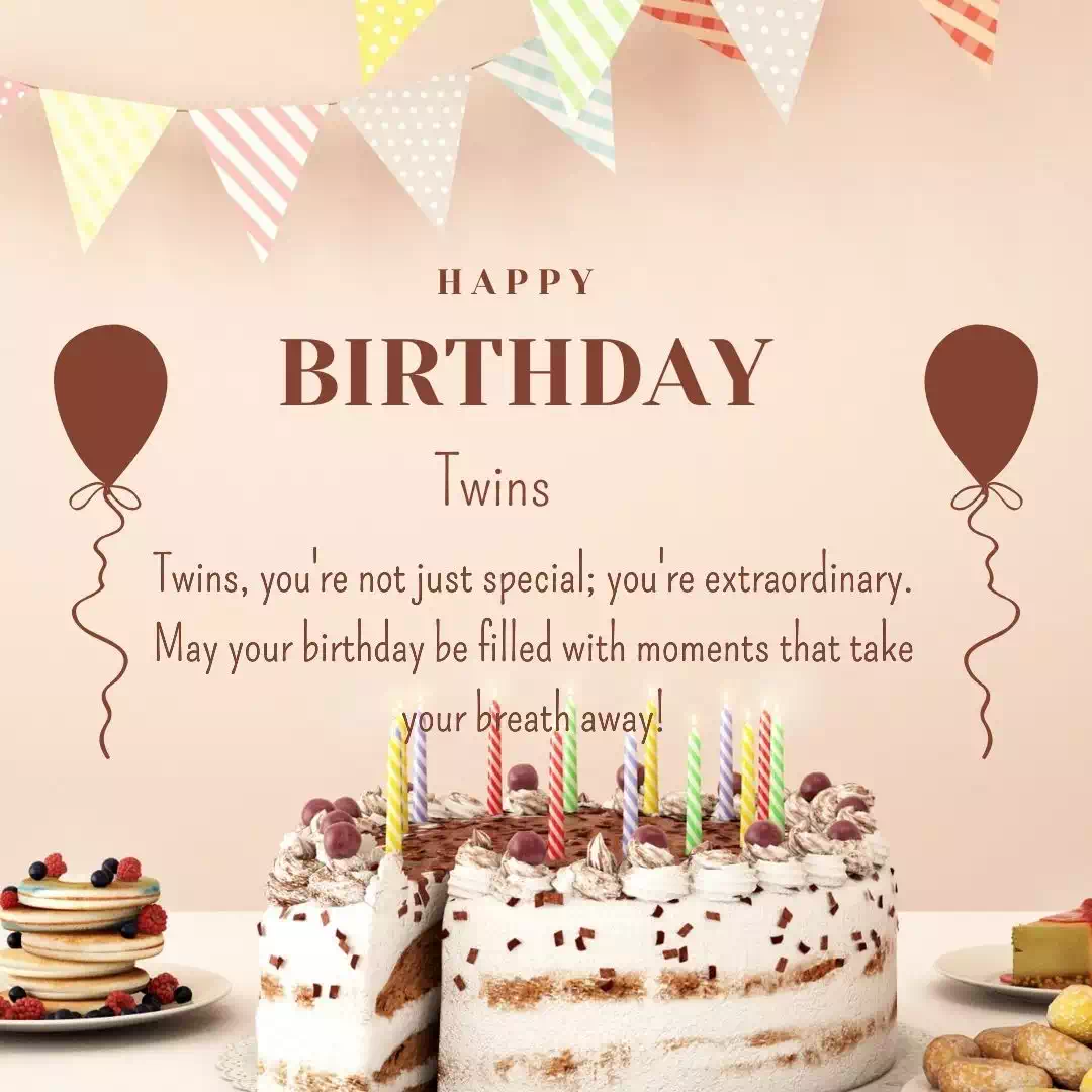 Happy Birthday twins Cake Images Heartfelt Wishes and Quotes 21